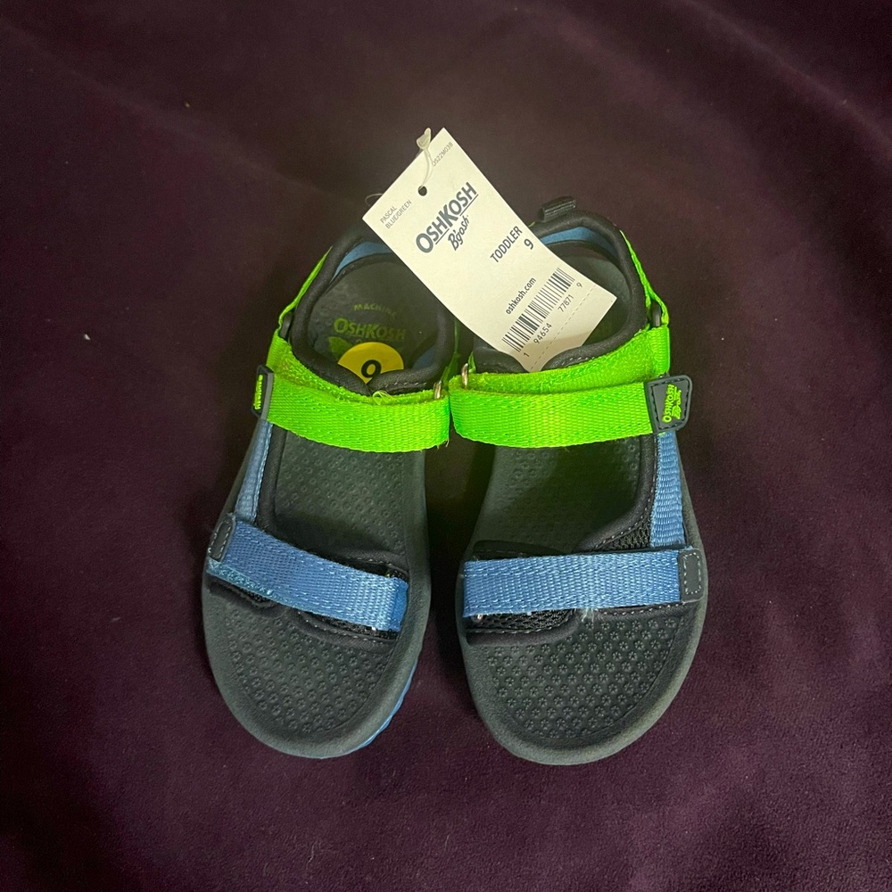 OshKosh B’Gosh Blue/Green Velcro Strap Sandals